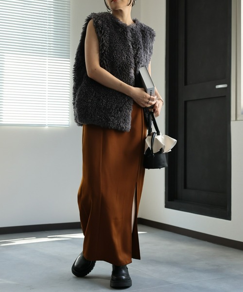 セール】プードルフェイクファーベスト／ジレ（ベスト）｜ap retro