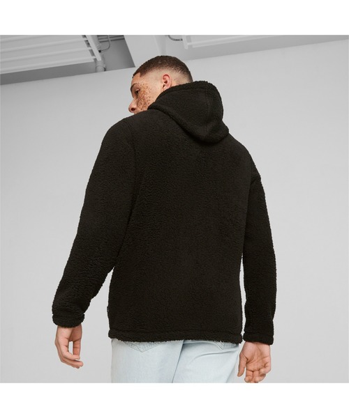 PUMA（プーマ）の「PUMA プーマ メンズ ESS ELEVATED シェルパ フーデッド ジャケット（スウェット・メンズ・チョコ/ブラック・X-LARGE/SMALL/XX-LARGE/MEDIUM/LARGE）」の3枚目の写真