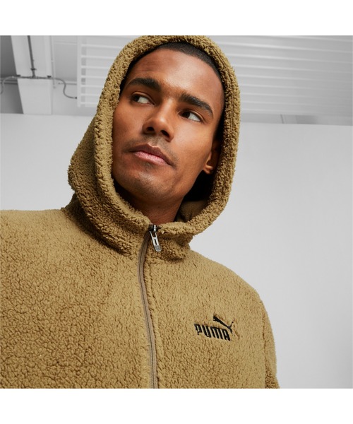 PUMA（プーマ）の「PUMA プーマ メンズ ESS ELEVATED シェルパ フーデッド ジャケット（スウェット・メンズ・チョコ/ブラック・X-LARGE/SMALL/XX-LARGE/MEDIUM/LARGE）」の9枚目の写真