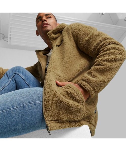 PUMA（プーマ）の「PUMA プーマ メンズ ESS ELEVATED シェルパ フーデッド ジャケット（スウェット・メンズ・チョコ/ブラック・X-LARGE/SMALL/XX-LARGE/MEDIUM/LARGE）」の10枚目の写真