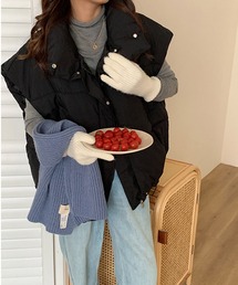 VitaFelice（ヴィータフェリーチェ）の「ボリューム中綿ベスト パデッドベスト スタンドカラー（その他アウター）」