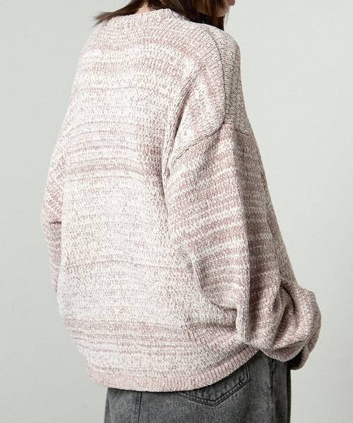 Alfred Alex(アルフレッドアレックス)の「【Alfred Alex】mix chenille yarn knit crew neck pullover / オーバーサイズミックスモールニット(ニット/セーター・レディース・ブラック/アイボリー/オリーブ/ブラウン/ブルー・M/L)」の19枚目の写真