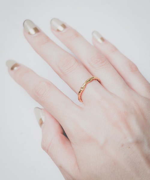 sunny branch(サニーブランチ)の「★sterling silver★フリーサイズ デザインナローリング(リング・レディース・シルバー/ゴールド・FREE)」の4枚目の写真