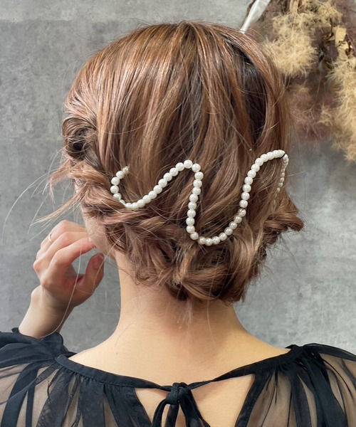 パールぐるぐる ヘアワイヤー（その他ヘアアクセサリー）｜Kotoe