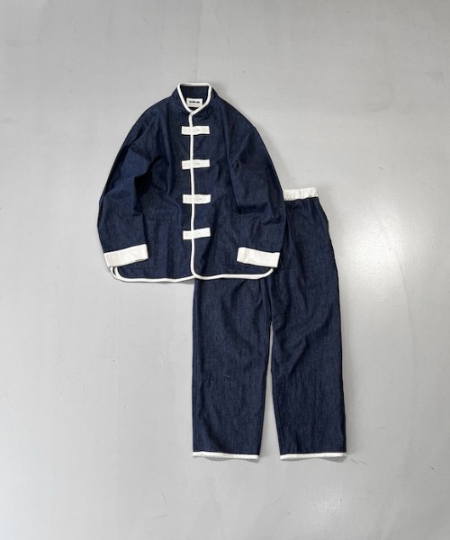 NOWHAW(ノウハウ)の「NOWHAW "kung-fu" pajama(ルームウェア/パジャマ・メンズ・インディゴブルー・1/2)」の11枚目の写真