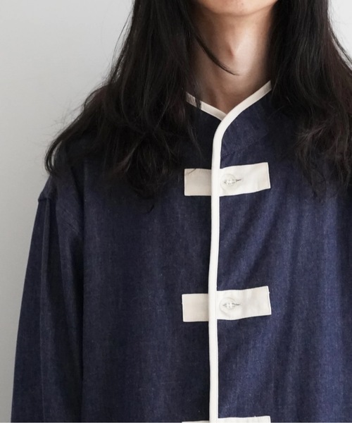 NOWHAW(ノウハウ)の「NOWHAW "kung-fu" pajama(ルームウェア/パジャマ・メンズ・インディゴブルー・1/2)」の9枚目の写真