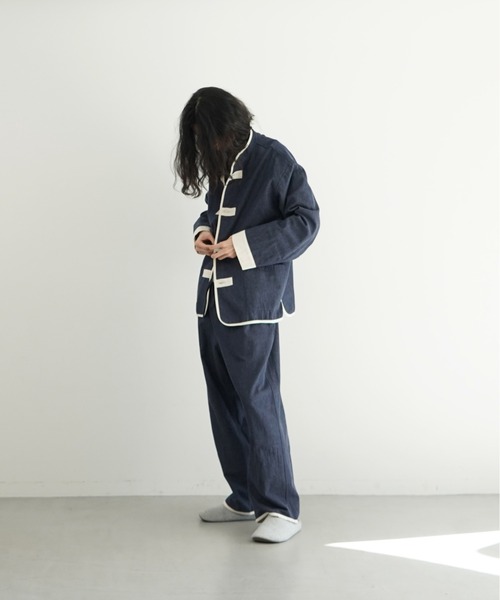 NOWHAW(ノウハウ)の「NOWHAW "kung-fu" pajama(ルームウェア/パジャマ・メンズ・インディゴブルー・1/2)」の15枚目の写真