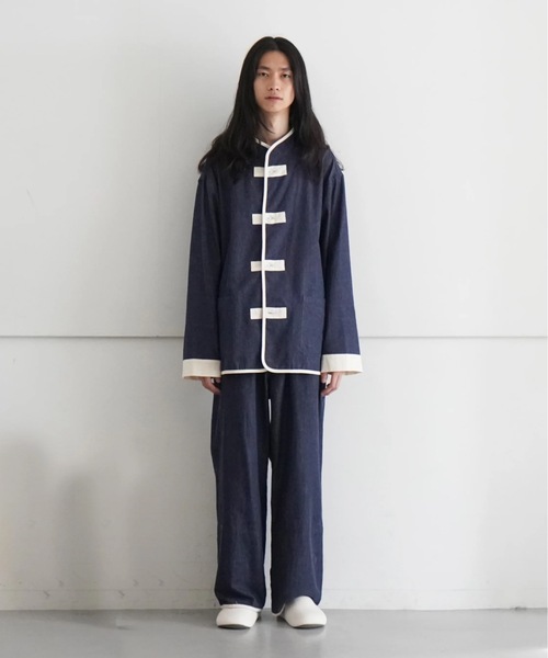 NOWHAW(ノウハウ)の「NOWHAW "kung-fu" pajama(ルームウェア/パジャマ・メンズ・インディゴブルー・1/2)」の13枚目の写真