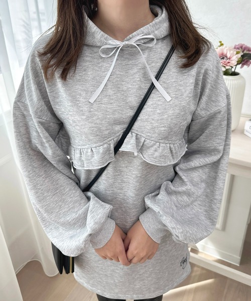 セール】フリルパーカーミニワンピース【ZOZOTOWN限定アイテム