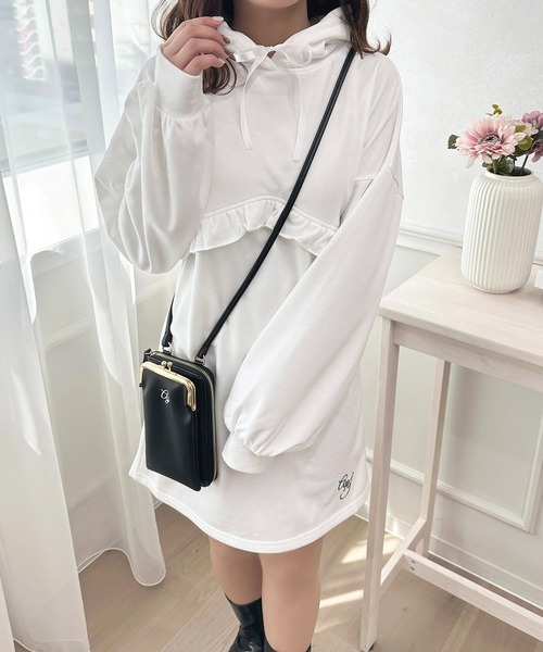 セール】フリルパーカーミニワンピース【ZOZOTOWN限定アイテム