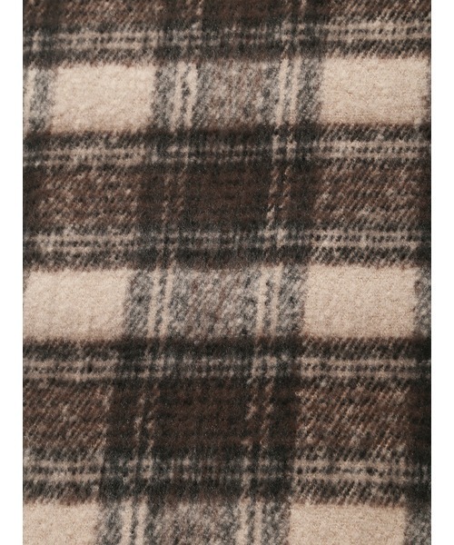 Mila Owen（ミラオーウェン）の「大判ツイストフリンジストール（ストール/ショール・レディース・ホワイト/イエロー/チェック・FREE）」の7枚目の写真