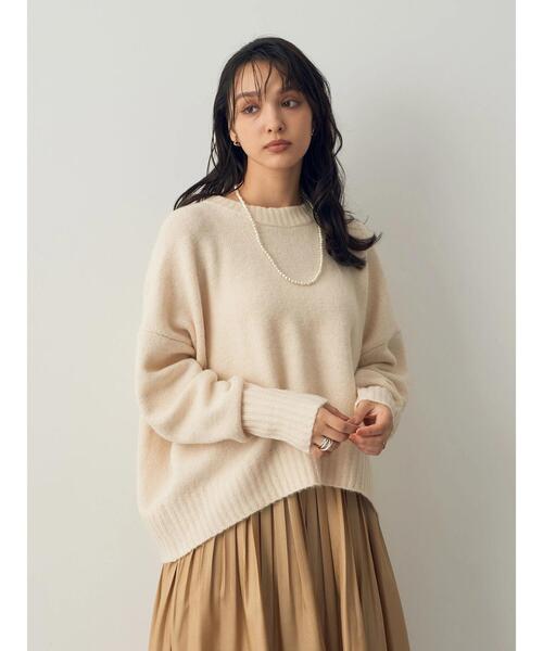 YECCA VECCA(イェッカヴェッカ)の「クルーネックソフトニット(ニット/セーター・レディース・アイボリー/その他6/チャコールグレー/ブルー・FREE)」の18枚目の写真
