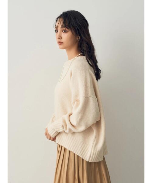 YECCA VECCA(イェッカヴェッカ)の「クルーネックソフトニット(ニット/セーター・レディース・アイボリー/その他6/チャコールグレー/ブルー・FREE)」の20枚目の写真