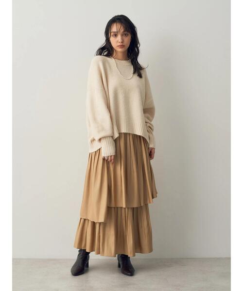 YECCA VECCA(イェッカヴェッカ)の「クルーネックソフトニット(ニット/セーター・レディース・アイボリー/その他6/チャコールグレー/ブルー・FREE)」の22枚目の写真