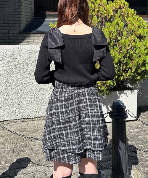 INGNI(イング)の「オフショル肩リボンニット(ニット/セーター・レディース・アイボリー/ブラック/グレー系その他3/その他・M)」の7枚目の写真