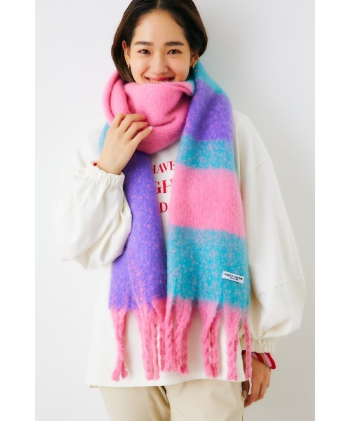 RODEO CROWNS WIDE BOWL（ロデオクラウンズワイドボウル）の「アソートマフラー（マフラー・レディース・ブルー系その他/ピンク系その他/パープル系その他/ブラック系その他・FREE）」の3枚目の写真