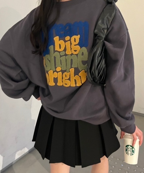 nemne store（ネンネストア）の「【低身長サイズあり】アソート裏起毛スウェット（スウェット・レディース・ブラック系その他/ブルー/クリーム/杢グレー/ネイビー/マスタード/オートミール/スミクロ・SMALL/MEDIUM）」の3枚目の写真