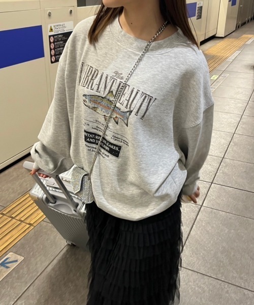 nemne store（ネンネストア）の「【低身長サイズあり】アソート裏起毛スウェット（スウェット・レディース・ブラック系その他/ブルー/クリーム/杢グレー/ネイビー/マスタード/オートミール/スミクロ・SMALL/MEDIUM）」の16枚目の写真