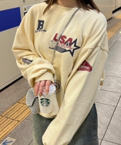 nemne store（ネンネストア）の「【低身長サイズあり】アソート裏起毛スウェット（スウェット・レディース・ブラック系その他/ブルー/クリーム/杢グレー/ネイビー/マスタード/オートミール/スミクロ・SMALL/MEDIUM）」の17枚目の写真