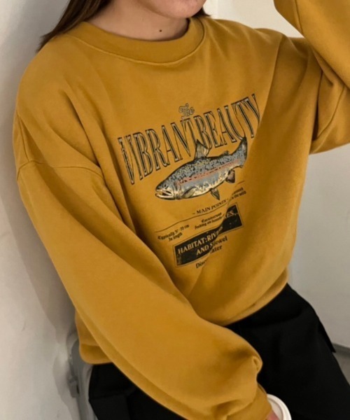 nemne store（ネンネストア）の「【低身長サイズあり】アソート裏起毛スウェット（スウェット・レディース・ブラック系その他/ブルー/クリーム/杢グレー/ネイビー/マスタード/オートミール/スミクロ・SMALL/MEDIUM）」の14枚目の写真