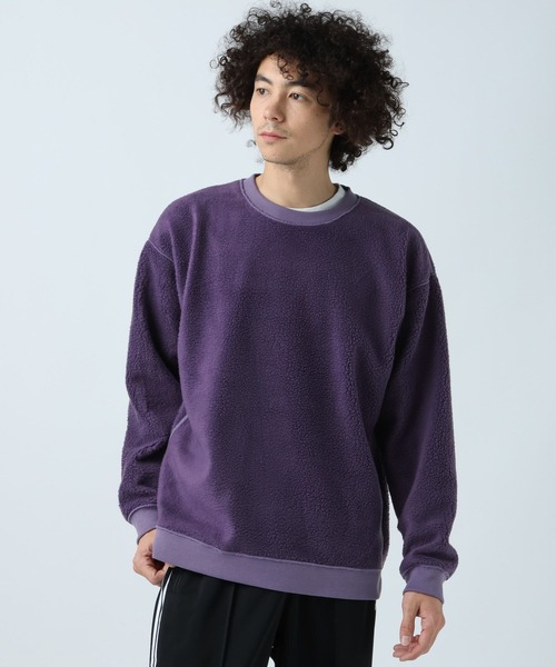 BAYFLOW（ベイフロー）の「リバーシブルスウェードボアプルオーバー（スウェット・メンズ・ベージュ/パープル/オフホワイト/チャコール・MEDIUM/LARGE）」の12枚目の写真