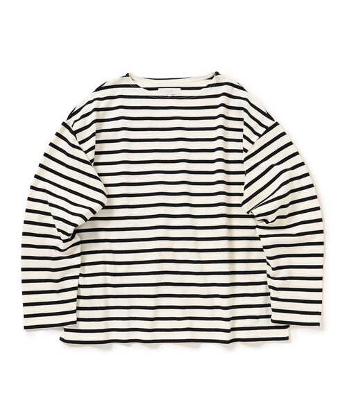 B:MING by BEAMS（ビーミングバイビームス）の「B:MING by BEAMS / ドロップショルダー ボートネック カットソー（ユニセックス）（Tシャツ/カットソー・メンズ・ホワイト系その他5/その他1/その他/ブラック・LARGE/MEDIUM/X-LARGE/SMALL）」の6枚目の写真