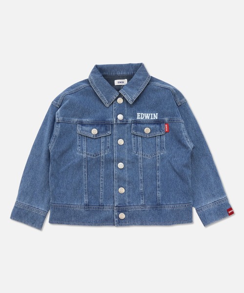 EDWIN(エドウィン)の「EDWIN / エドウィン デニム風ジャケット(デニムジャケット・キッズ・ネイビー/ブルー・130cm/120cm/110cm/100cm)」の8枚目の写真