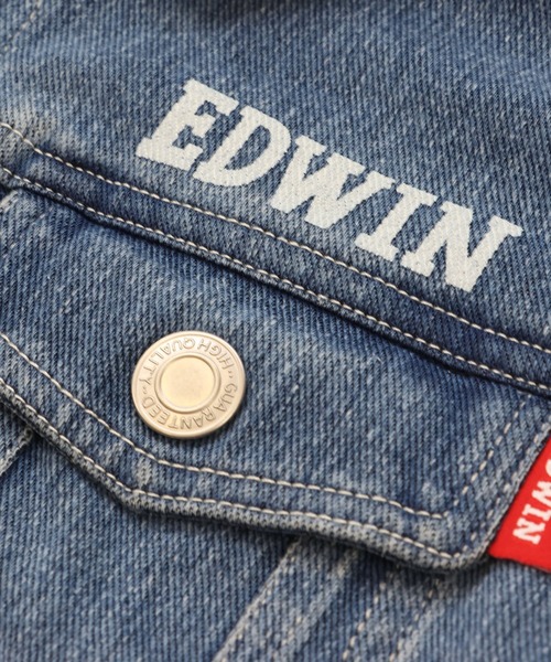 EDWIN(エドウィン)の「EDWIN / エドウィン デニム風ジャケット(デニムジャケット・キッズ・ネイビー/ブルー・130cm/120cm/110cm/100cm)」の14枚目の写真