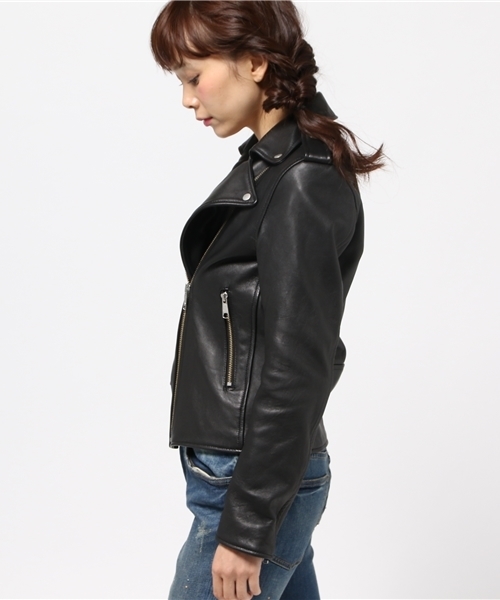 ローズティアラ 超美品　ラムレザー　ライダースジャケット　46サイズ　ブルゾン 未使用品タグ付き】ローズティアラ ラムレザー ライダース