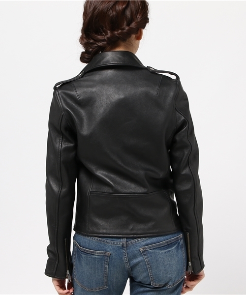 ローズティアラ 超美品　ラムレザー　ライダースジャケット　46サイズ　ブルゾン セール】 ラムレザーダブルライダースジャケット （レザー