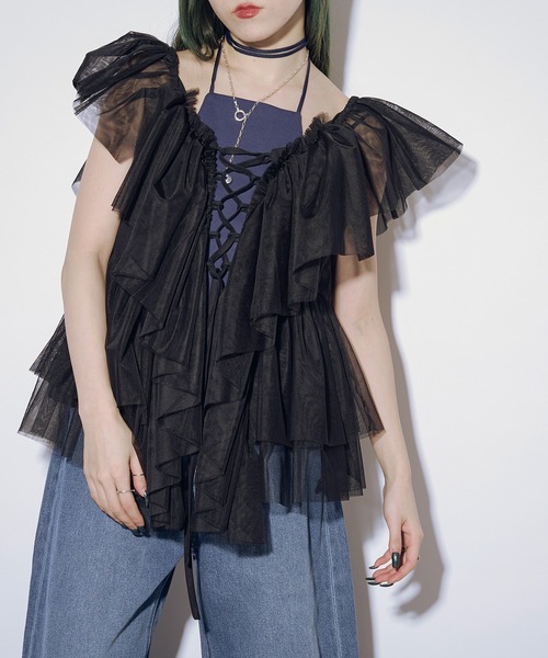 Ezick（エジック）の「Multi-layered レースアップチュール