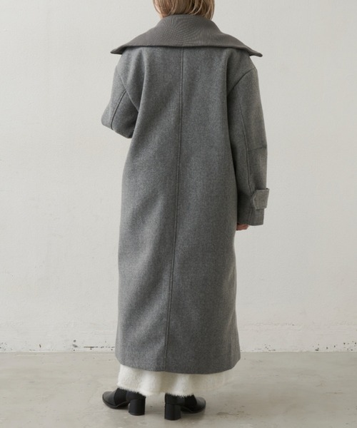 セール】リブカラ―ロングコート（ダウンジャケット/コート）｜Aunt