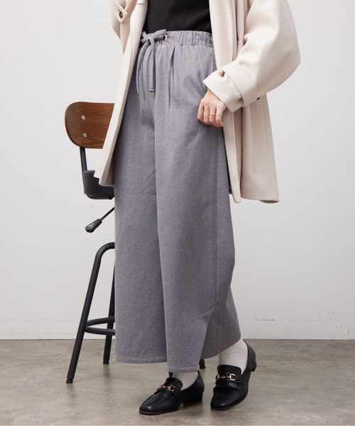 Chez toi（シェトワ）の「ヘリンボーンスリット切替ワイドパンツ（その他パンツ・レディース・モカ/ライトグレー/ブラック・FREE）」の5枚目の写真