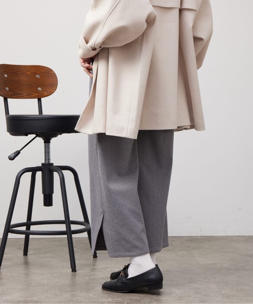Chez toi（シェトワ）の「ヘリンボーンスリット切替ワイドパンツ（その他パンツ・レディース・モカ/ライトグレー/ブラック・FREE）」の6枚目の写真