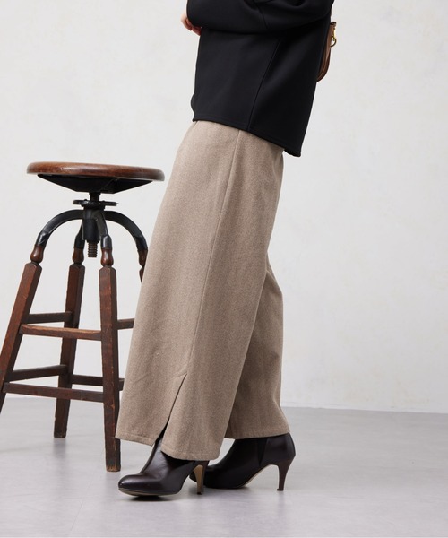 Chez toi（シェトワ）の「ヘリンボーンスリット切替ワイドパンツ（その他パンツ・レディース・モカ/ライトグレー/ブラック・FREE）」の19枚目の写真