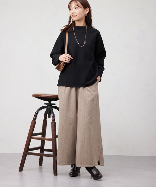 Chez toi（シェトワ）の「ヘリンボーンスリット切替ワイドパンツ（その他パンツ・レディース・モカ/ライトグレー/ブラック・FREE）」の22枚目の写真
