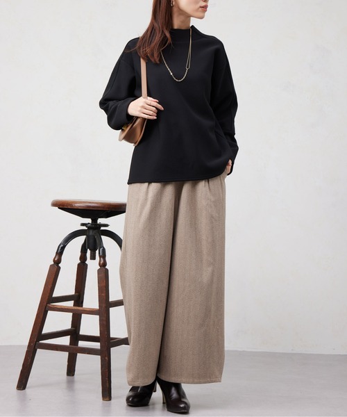 Chez toi（シェトワ）の「ヘリンボーンスリット切替ワイドパンツ（その他パンツ・レディース・モカ/ライトグレー/ブラック・FREE）」の20枚目の写真