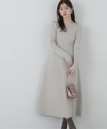 PROPORTION BODY DRESSING | デザインネックフレアワンピース / 1214140010(ワンピース)