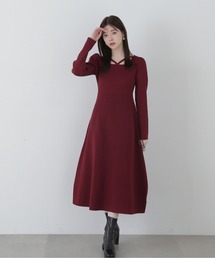 PROPORTION BODY DRESSING | デザインネックフレアワンピース / 1214140010(ワンピース)