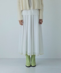 nylon gather piping skirt(ナイロンギャザーパイピングスカート)