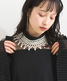 terrace（テラス）の「付け襟 ティアードロップパールネックレス（ネックレス）」