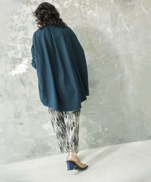 OSMOSIS（オズモーシス）の「ジャガードテーパードパンツ（その他パンツ・レディース・ブルー/ブラック・ONE SIZE）」の5枚目の写真