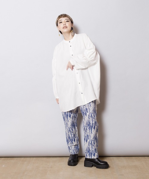 OSMOSIS（オズモーシス）の「ジャガードテーパードパンツ（その他パンツ・レディース・ブルー/ブラック・ONE SIZE）」の11枚目の写真