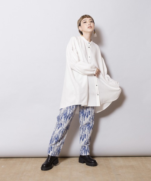 OSMOSIS（オズモーシス）の「ジャガードテーパードパンツ（その他パンツ・レディース・ブルー/ブラック・ONE SIZE）」の12枚目の写真