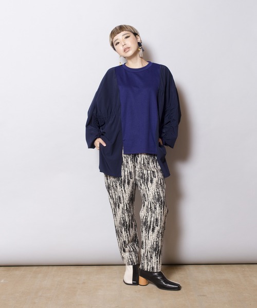 OSMOSIS（オズモーシス）の「ジャガードテーパードパンツ（その他パンツ・レディース・ブルー/ブラック・ONE SIZE）」の13枚目の写真