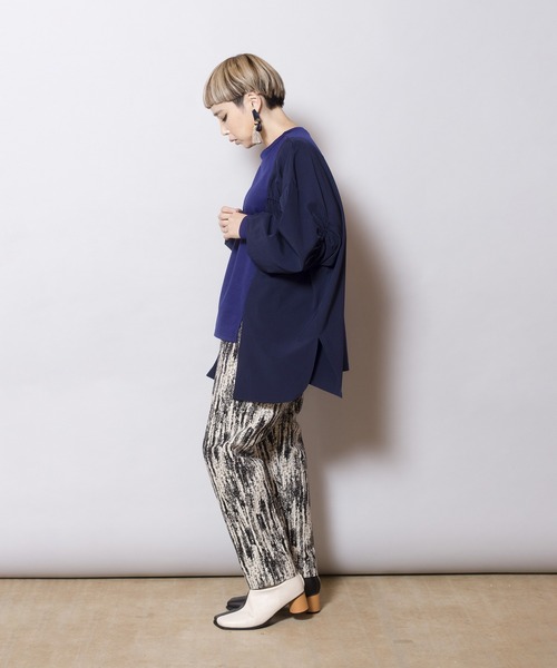 OSMOSIS（オズモーシス）の「ジャガードテーパードパンツ（その他パンツ・レディース・ブルー/ブラック・ONE SIZE）」の14枚目の写真