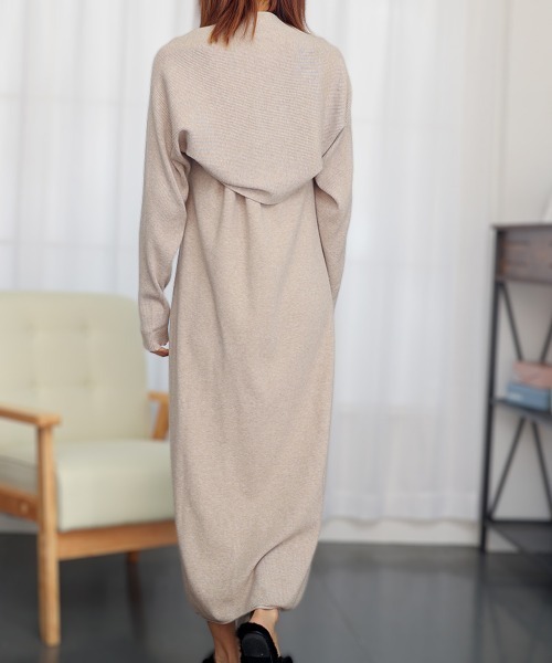 Miniministore(ミニミニストア)の「ホルターネックニットワンピース2点セット(ワンピース・レディース・アイボリー/ブラック/オリーブ/ベージュ・フリー)」の22枚目の写真