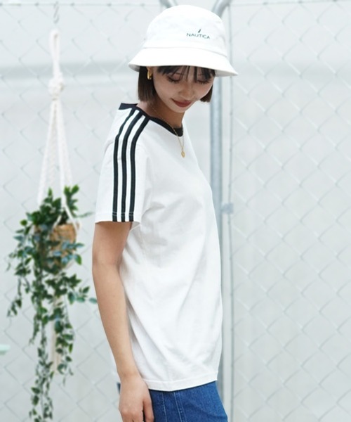 adidas（アディダス）の「adidas/アディダス Tシャツ ユーティリティ ワンポイント IXV18（Tシャツ/カットソー・レディース・ネイビー/ホワイト・L/M）」の6枚目の写真