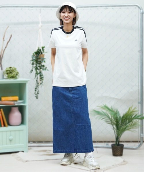 adidas（アディダス）の「adidas/アディダス Tシャツ ユーティリティ ワンポイント IXV18（Tシャツ/カットソー・レディース・ネイビー/ホワイト・L/M）」の8枚目の写真