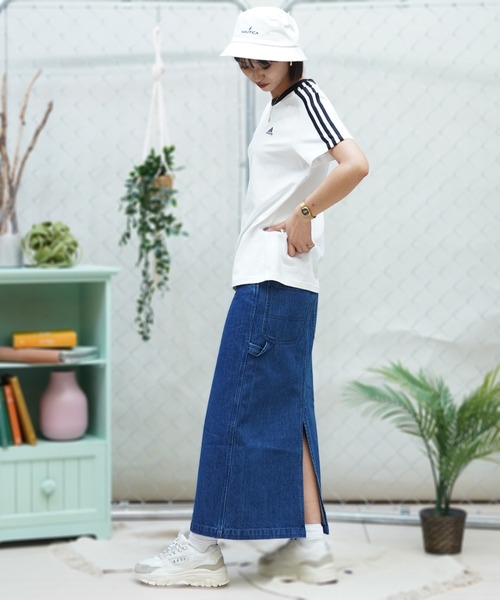 adidas（アディダス）の「adidas/アディダス Tシャツ ユーティリティ ワンポイント IXV18（Tシャツ/カットソー・レディース・ネイビー/ホワイト・L/M）」の9枚目の写真